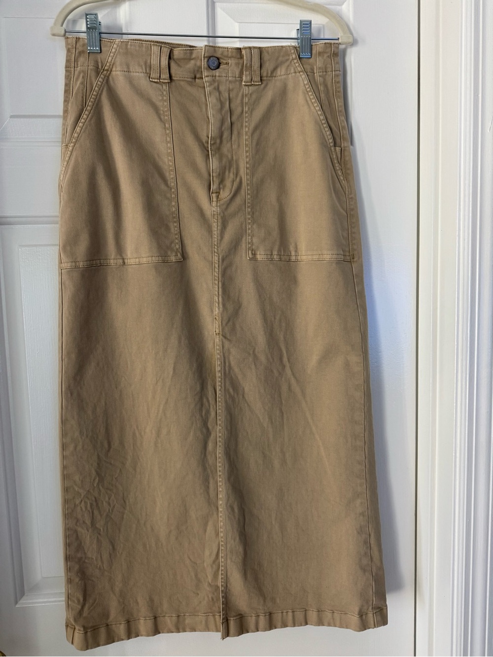 pistola Tan Utility Midi Skirt